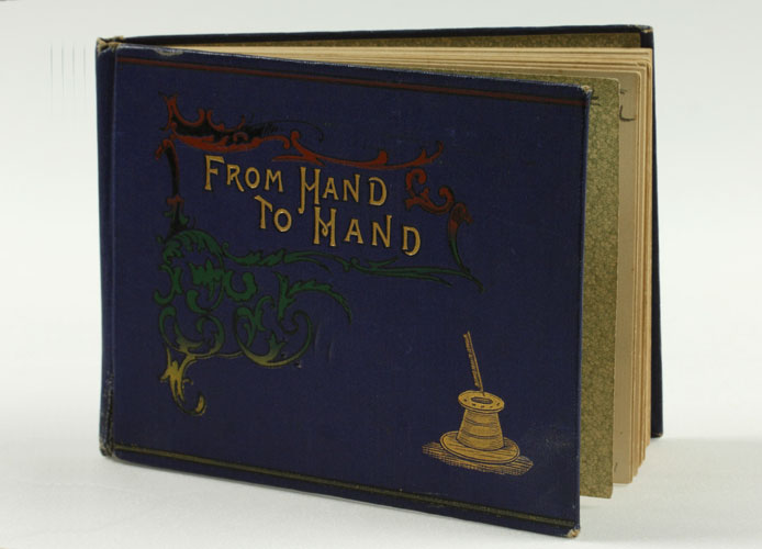 Afbeelding van een album met daaronder de button naar de deelcollectie Moderne handschriften vanaf 1601